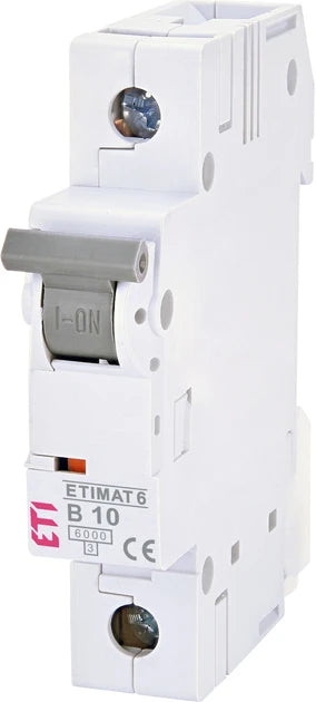 Автоматичний вимикач ETI ETIMAT 6 1p B 10А (6 kA) White (2111514)