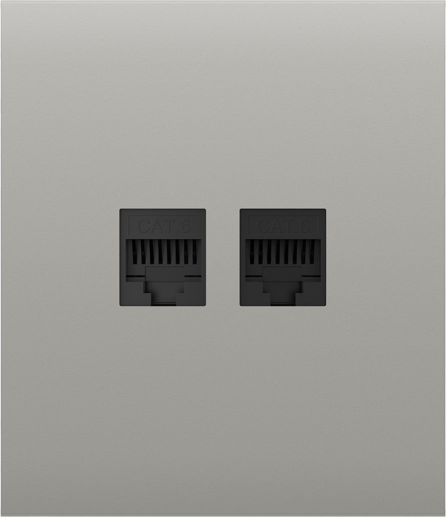 Передня панель для вбудованої інтернет-розетки Ajax CenterCover (LAN) Oyster (126201.318.OY)