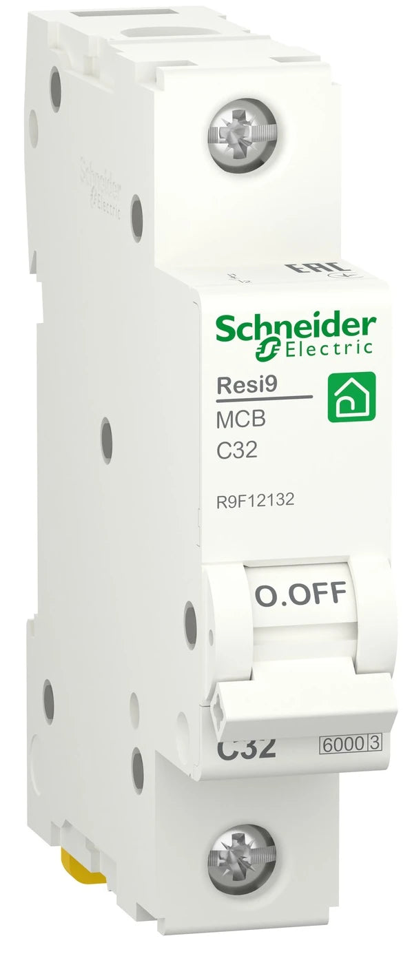 Автоматичний вимикач Schneider Electric RESI9 (1P, 32A, C, 6kA) (R9F12132)