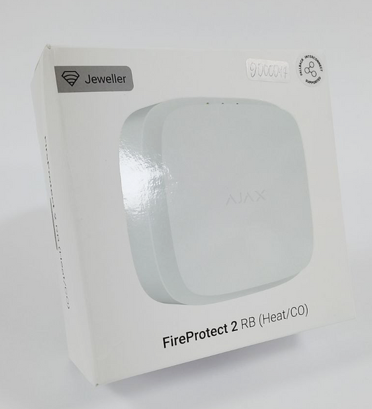 (Уцінка) Бездротовий датчик температури та чадного газу Ajax FireProtect 2 RB (Heat/CO) White