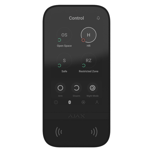 Бездротова клавіатура з сенсорним екраном Ajax KeyPad TouchScreen Black