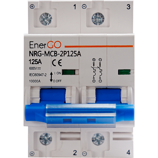Автоматичний вимикач EnerGo NRG-MCB-2P125A White