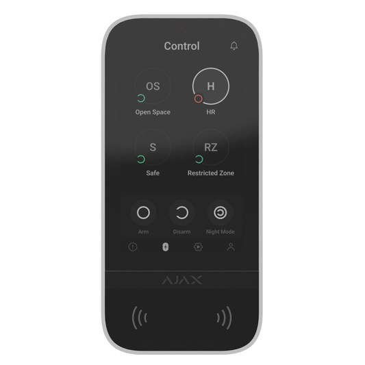 Бездротова клавіатура з сенсорним екраном Ajax KeyPad TouchScreen White