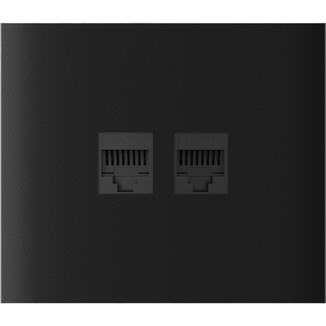 Центральна панель для вбудованої інтернет-розетки Ajax CenterCover (LAN) vertical Black (126204.318.BL)