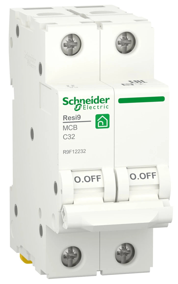 Автоматичний вимикач Schneider Electric Resi9 (2P, С, 32А, 6kA) (R9F12232)