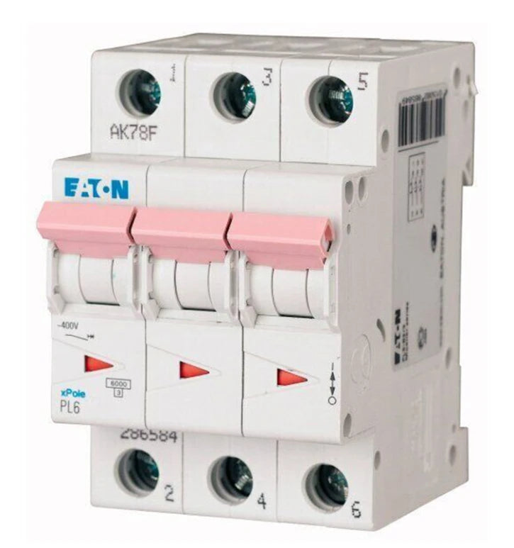Автоматичний вимикач Eaton PL6-C25/3 (3п, 25А, C, 6кА)