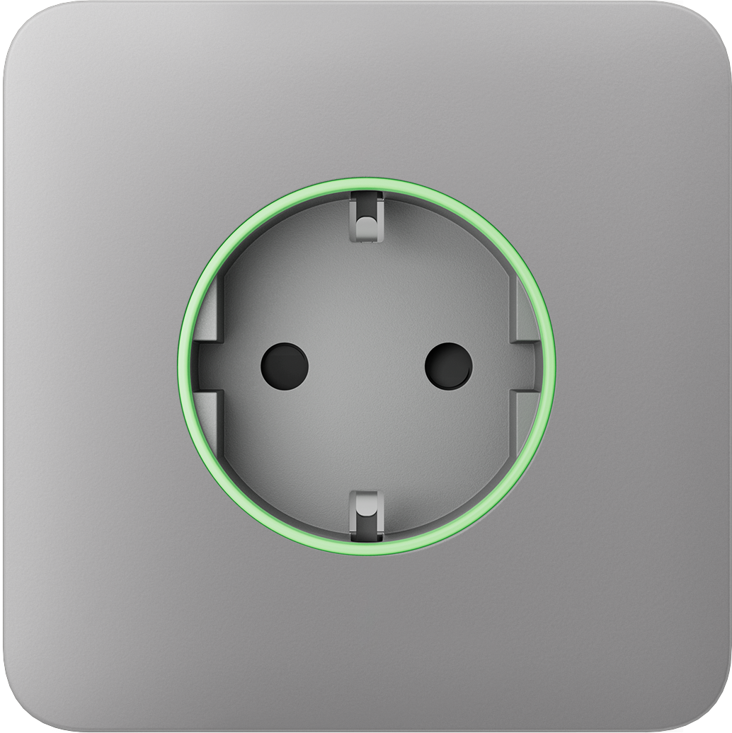 Передня панель для вбудованої розетки Ajax SoloCover (smart) Fog