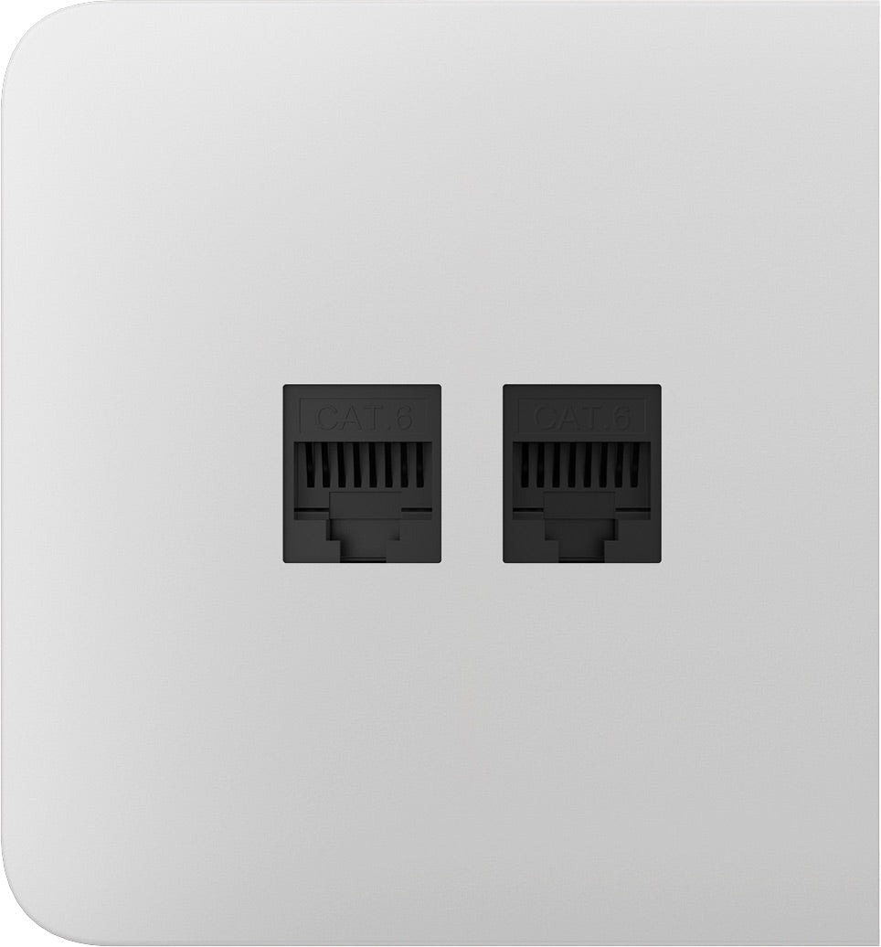 Бічна панель для вбудованої інтернет-розетки Ajax SideCover (LAN) White (126211.319.WH)