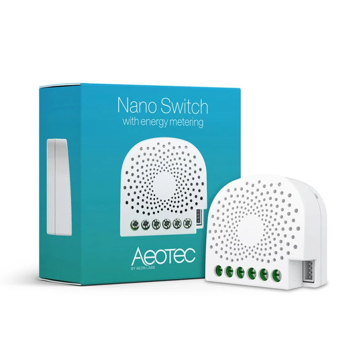 Вставне реле з лічильником електроенергії Aeotec Nano Switch with Power Metering ― AEOEZW116 Aeotec 12203-1
