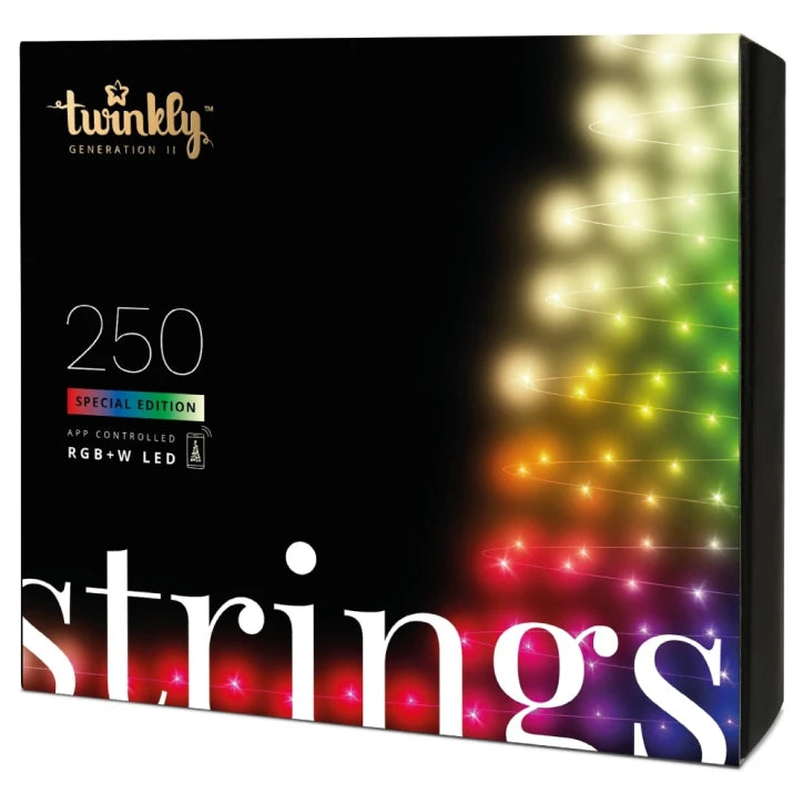 Гірлянда Smart LED Twinkly Strings RGBW 250, Gen II, IP44, довжина 20м, чорний кабель (TWS250SPP-BEU) Twinkly 16563