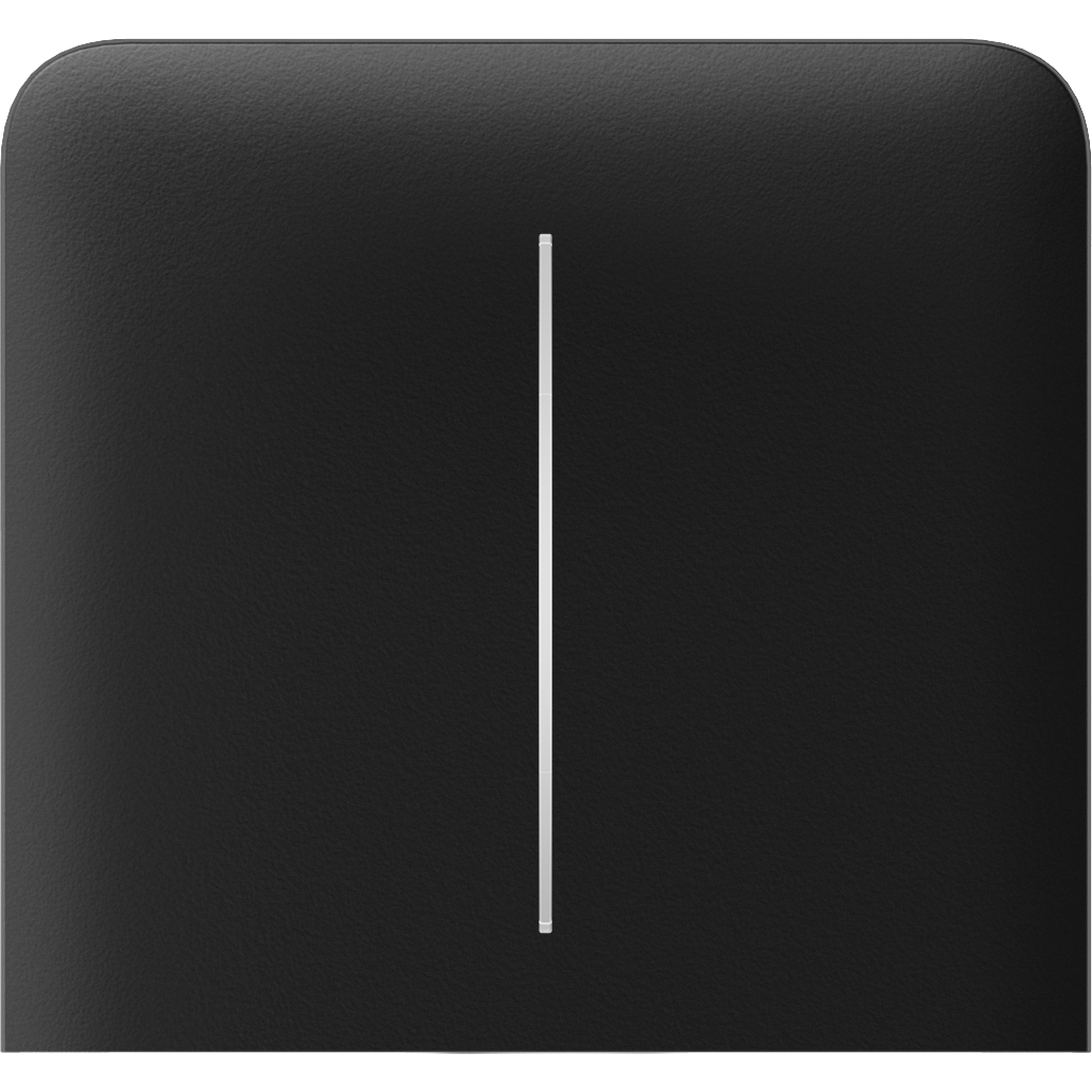 Бічна кнопка для двоклавішного вимикача Ajax SideButton (2-gang) vertical Black