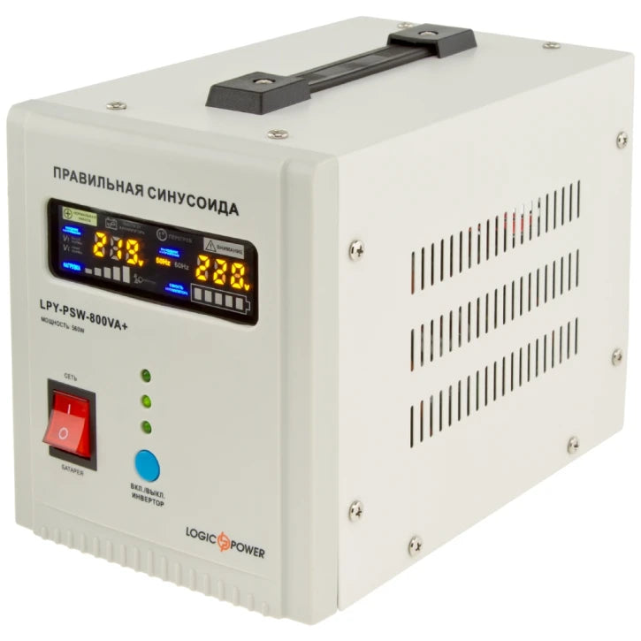 ДБЖ LogicPower LPY-PSW-800VA+(560Вт)5A/15A з правильною синусоїдою 12V