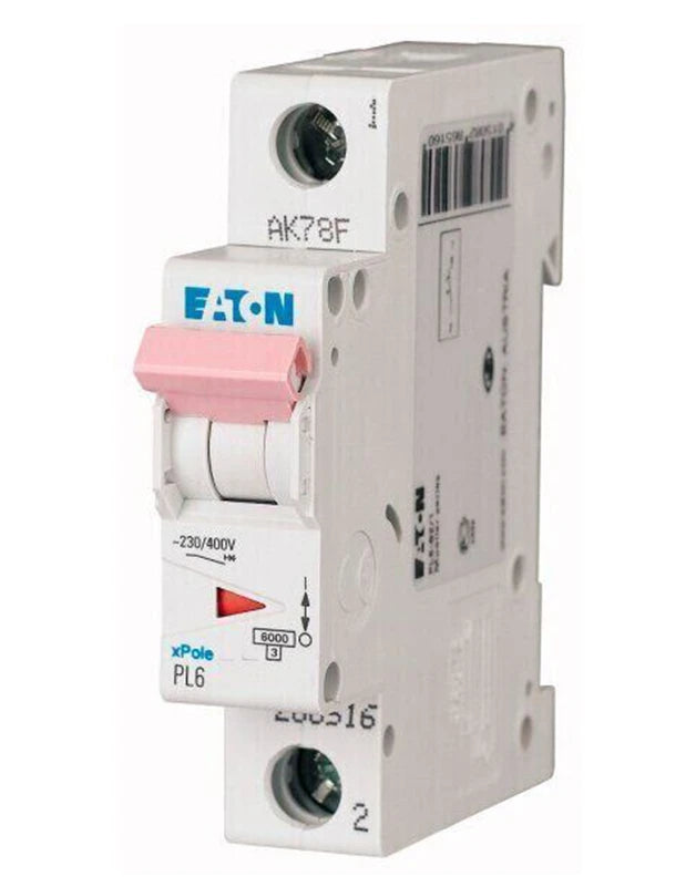 Автоматичний вимикач Eaton PL6-C10/1 (1п, 10А, C, 6кА)