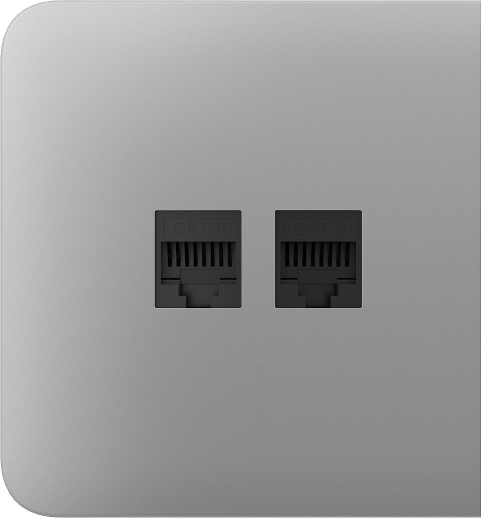 Бічна панель для вбудованої інтернет-розетки Ajax SideCover (LAN) Fog (126216.319.FG)