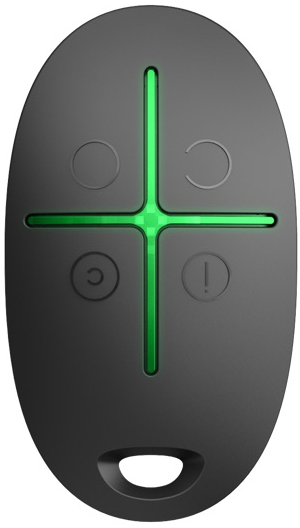 Бездротовий брелок з тривожною кнопкою і керуванням режимами охорони Ajax Superior SpaceControl Jeweller Black (110754.04.BL1)