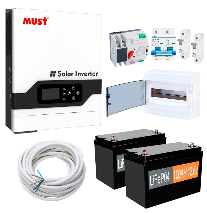 Комплект резервного живлення Must Рower PV18-3224VPM 3200W (АКБ 2 х LiFePO4 1280Wh)