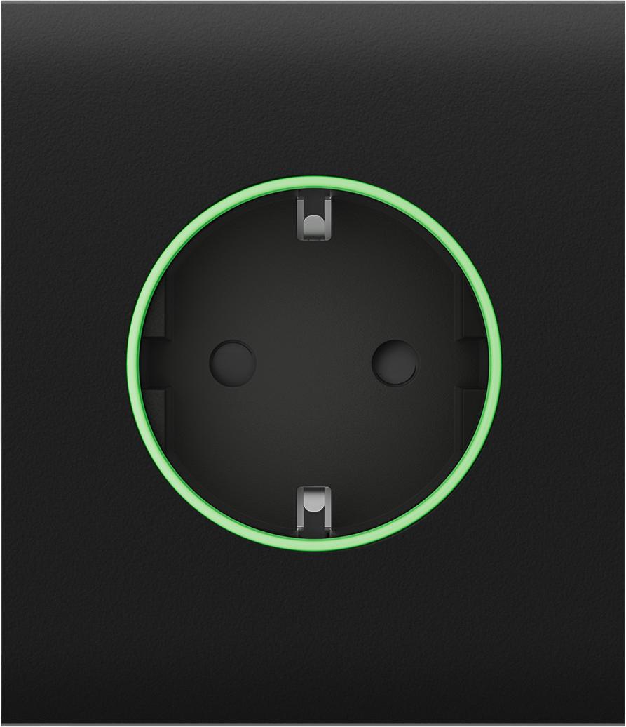 Центральна панель для вбудованої розетки Ajax СenterCover (smart) Black