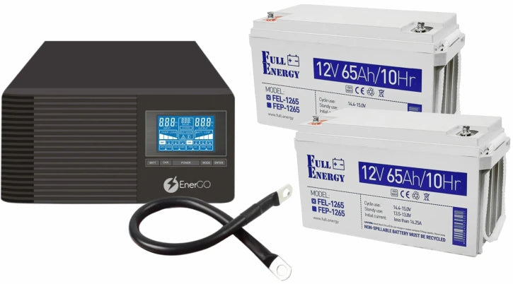 Комплект резервного живлення EnerGo NRG-1500+ 1200W (АКБ 2 x GEL, 1560Wh)