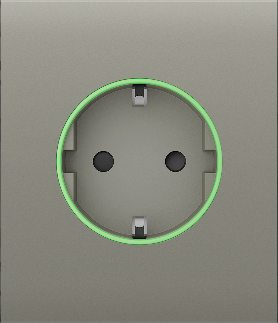 Центральна панель для вбудованої розетки Ajax СenterCover (smart) Olive