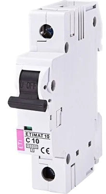 Автоматичний вимикач ETI ETIMAT 10 1p C 10А (10 kA) White (2131714)