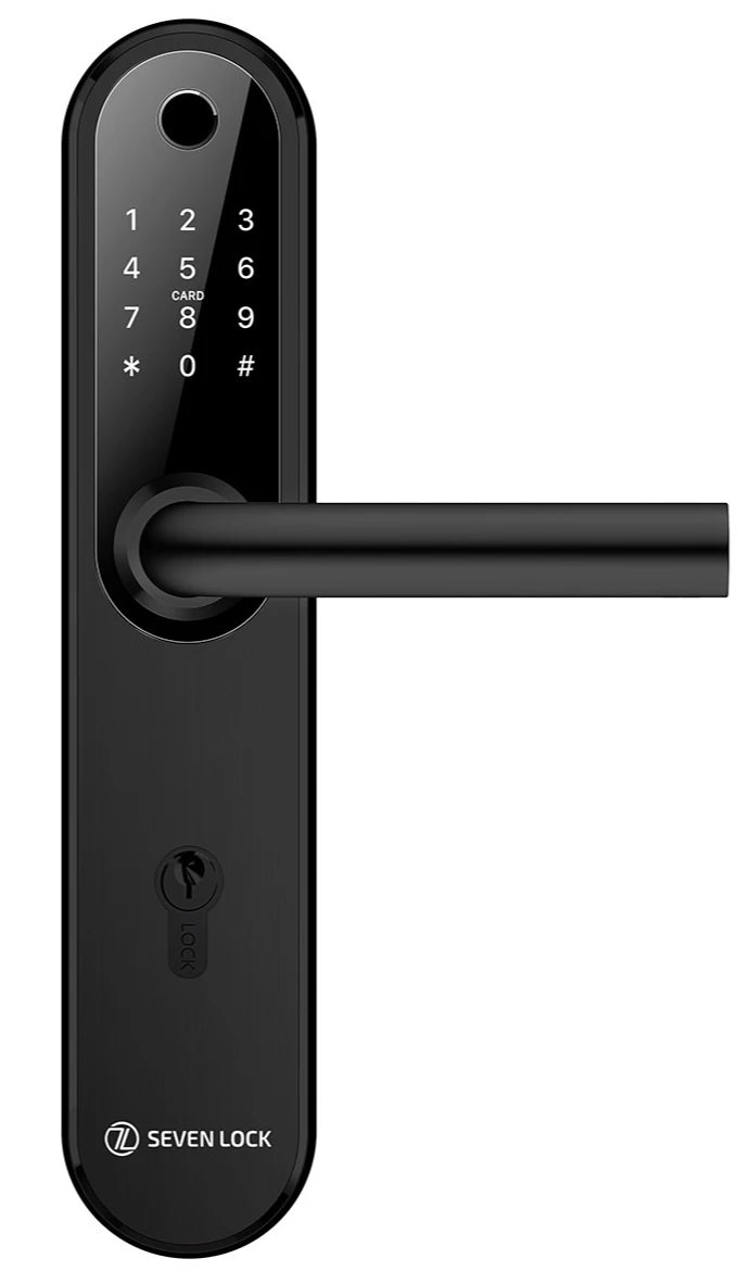 Розумний біометричний замок SEVEN LOCK SL-7768BF (85мм) Black (SL7768BF(85)b)