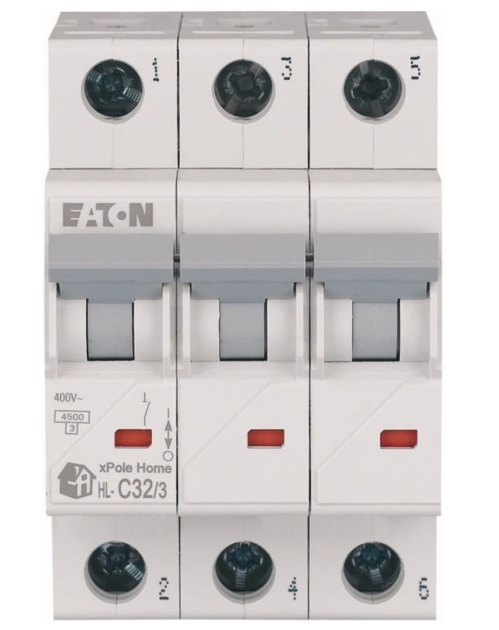 Автоматичний вимикач Eaton HL-C32/3 (3P, C, 32 А, 4.5 кА) White (194794)