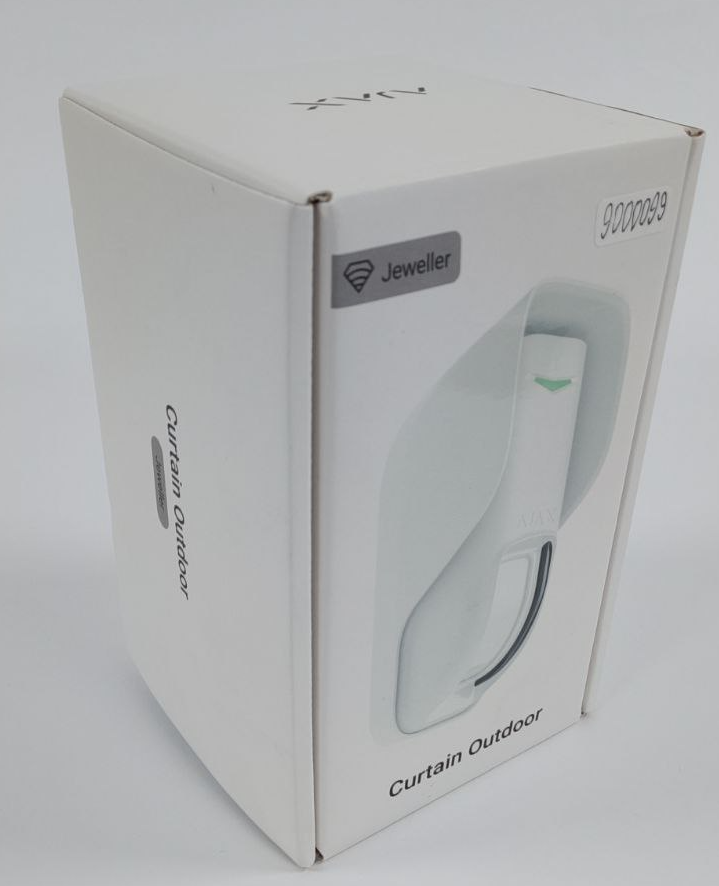 (Уцінка) Бездротовий датчик руху «штора» Ajax Curtain Outdoor Jeweller White